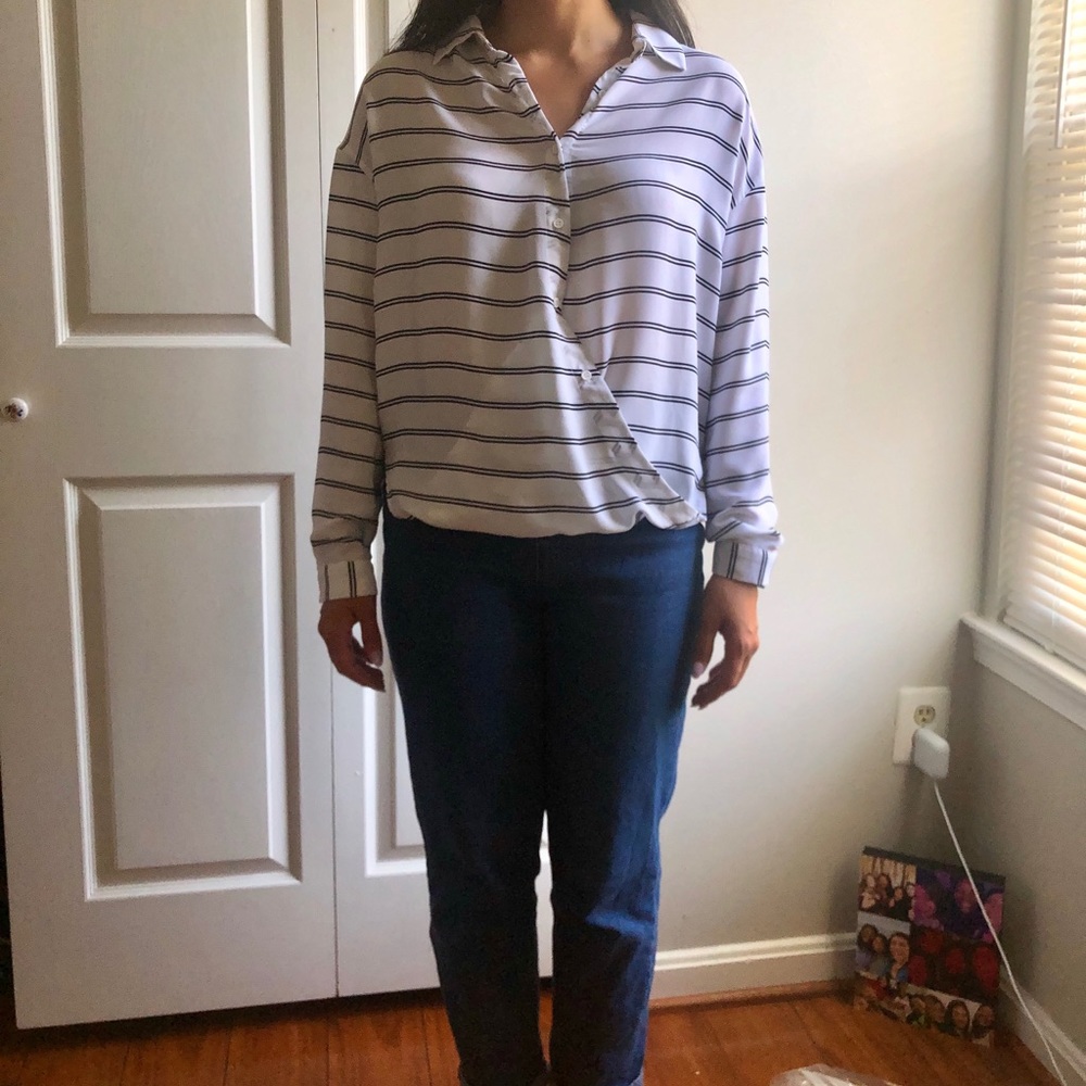 Black and White Striped Shirt
